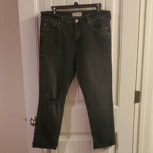 Free People, We The Free Washed Black Knee Distressed Jeans